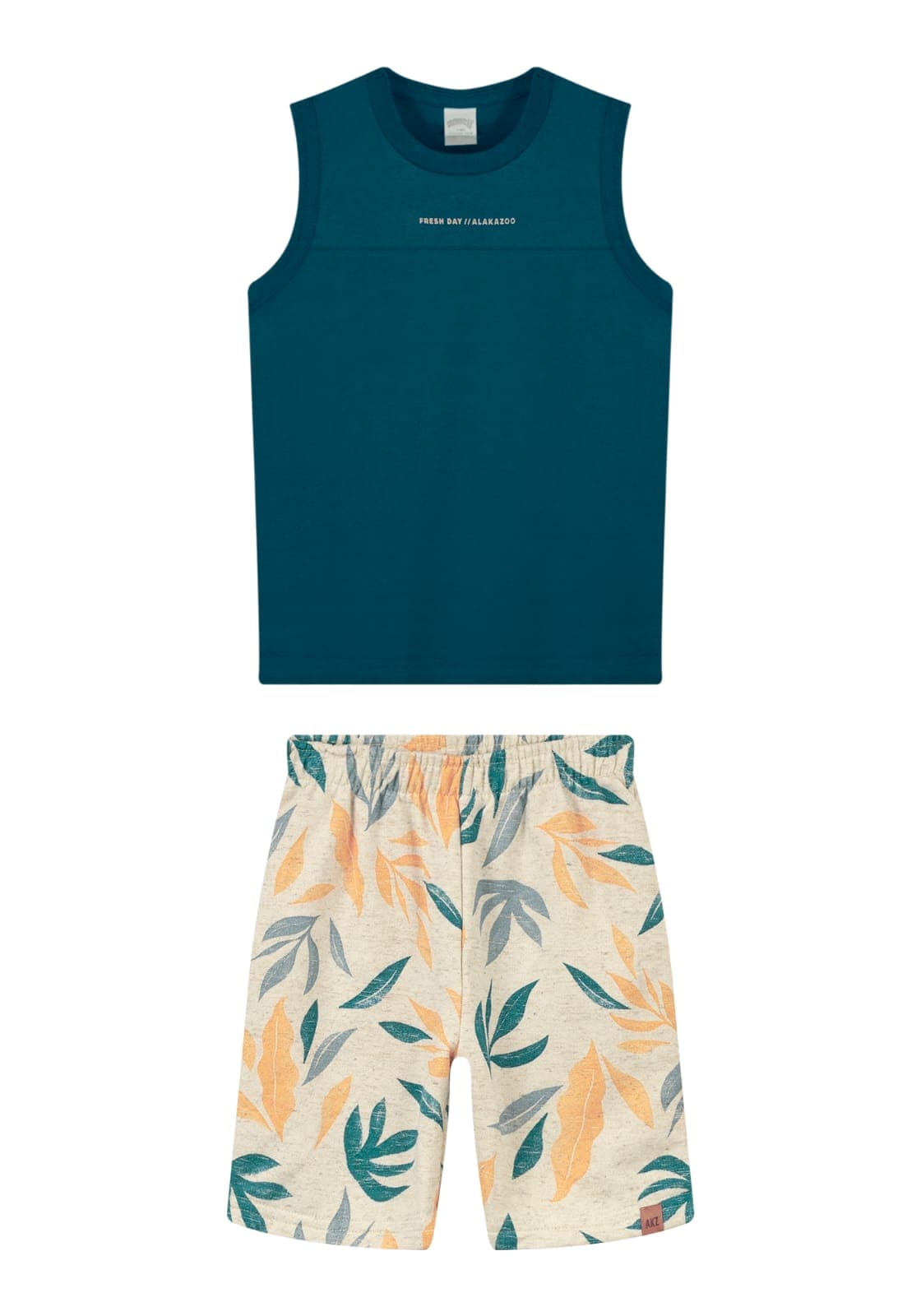 CONJ CAMISETA REGATA E BERMUDA ALAKAZOO