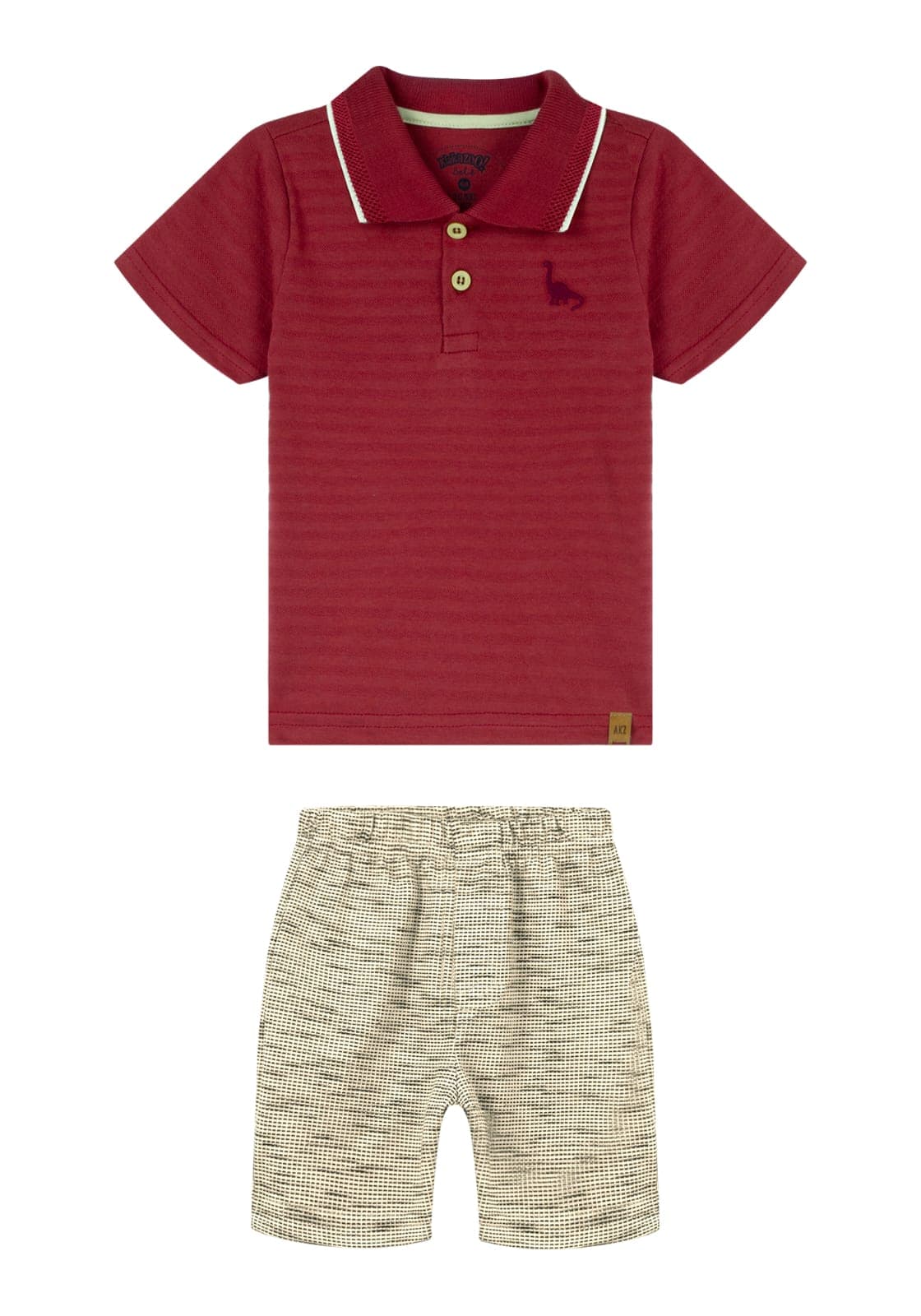CONJ CAMISA POLO E BERMUDA ALAKAZOO